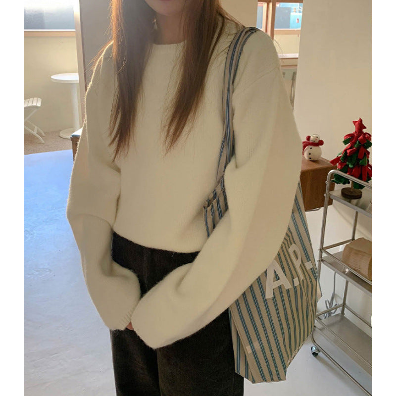 High-End Loose Fit Pullover Sweater for Women