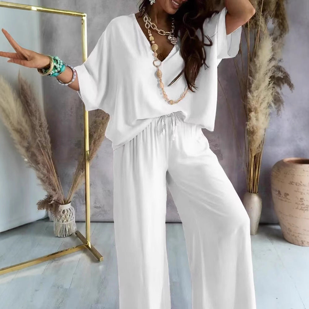 Women's Casual Long Sleeve Top and Pants Set