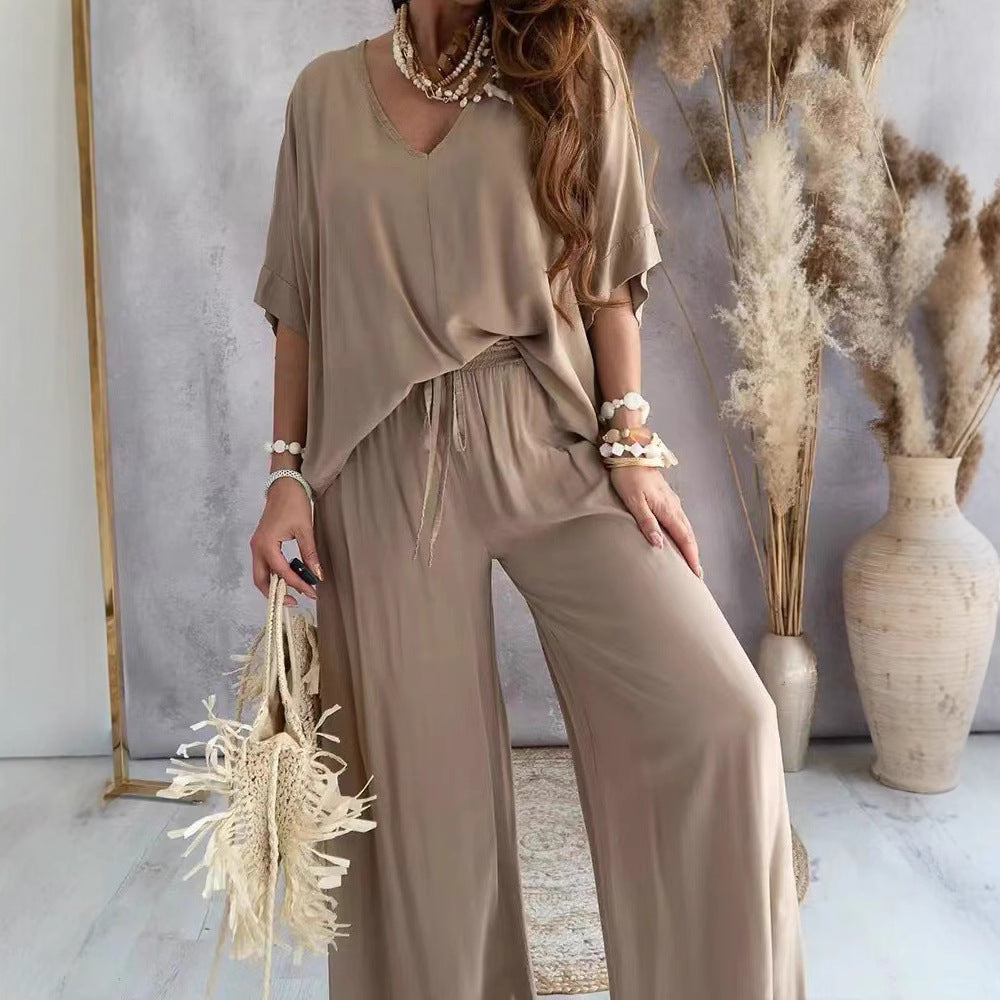 Women's Casual Long Sleeve Top and Pants Set