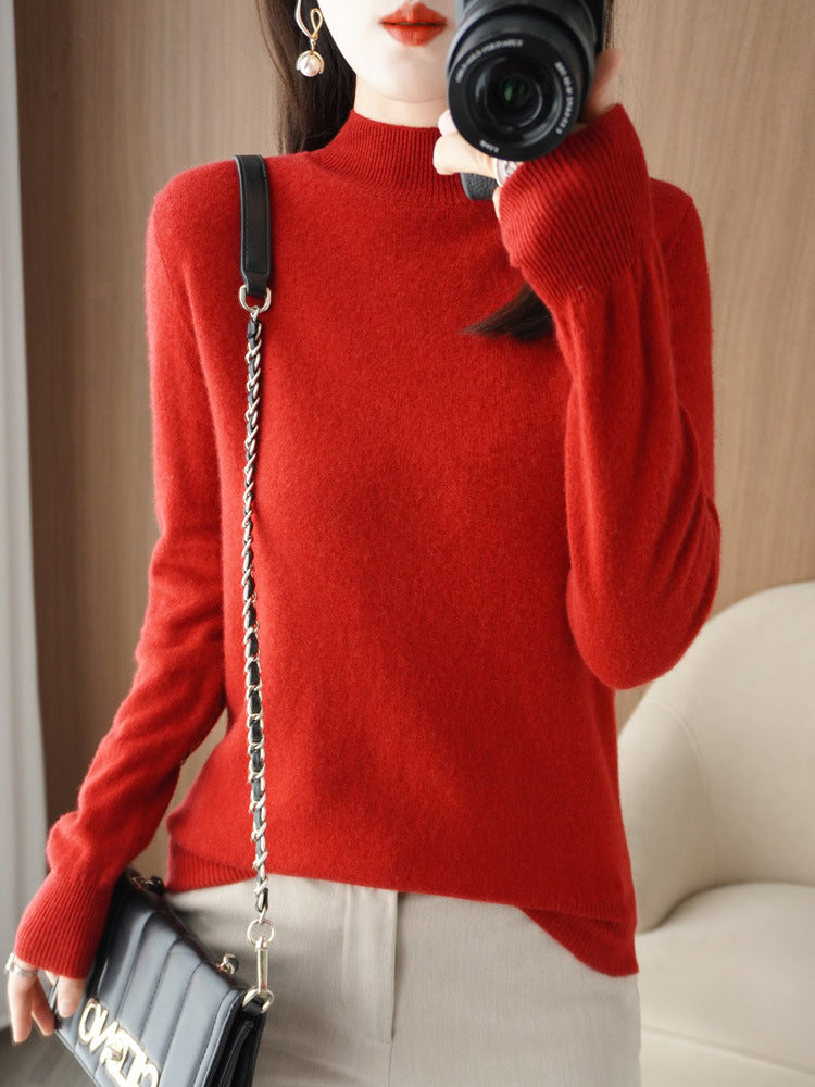 Women's Half Turtleneck Knitwear Pullover