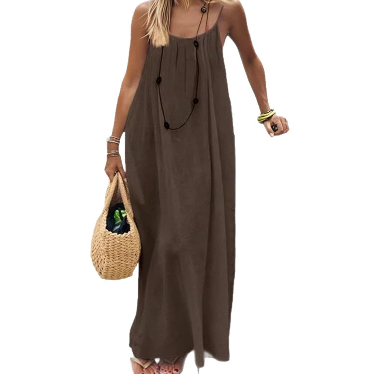 Women's Backless Suspender Dress
