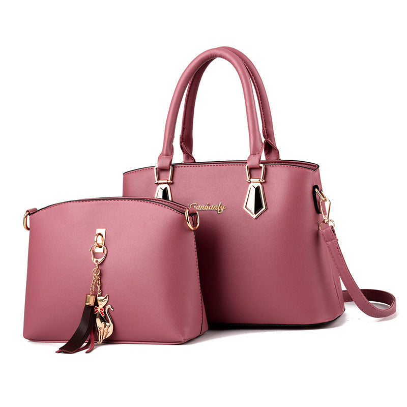 Simple Large Capacity PU Messenger Bag