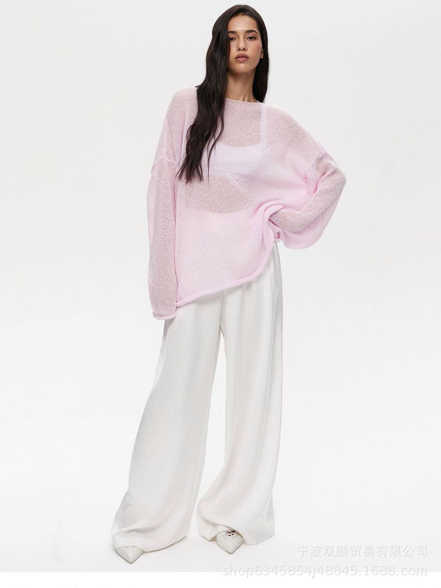 Womens Cut Out Knitted Sweater