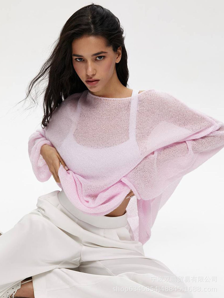Womens Cut Out Knitted Sweater