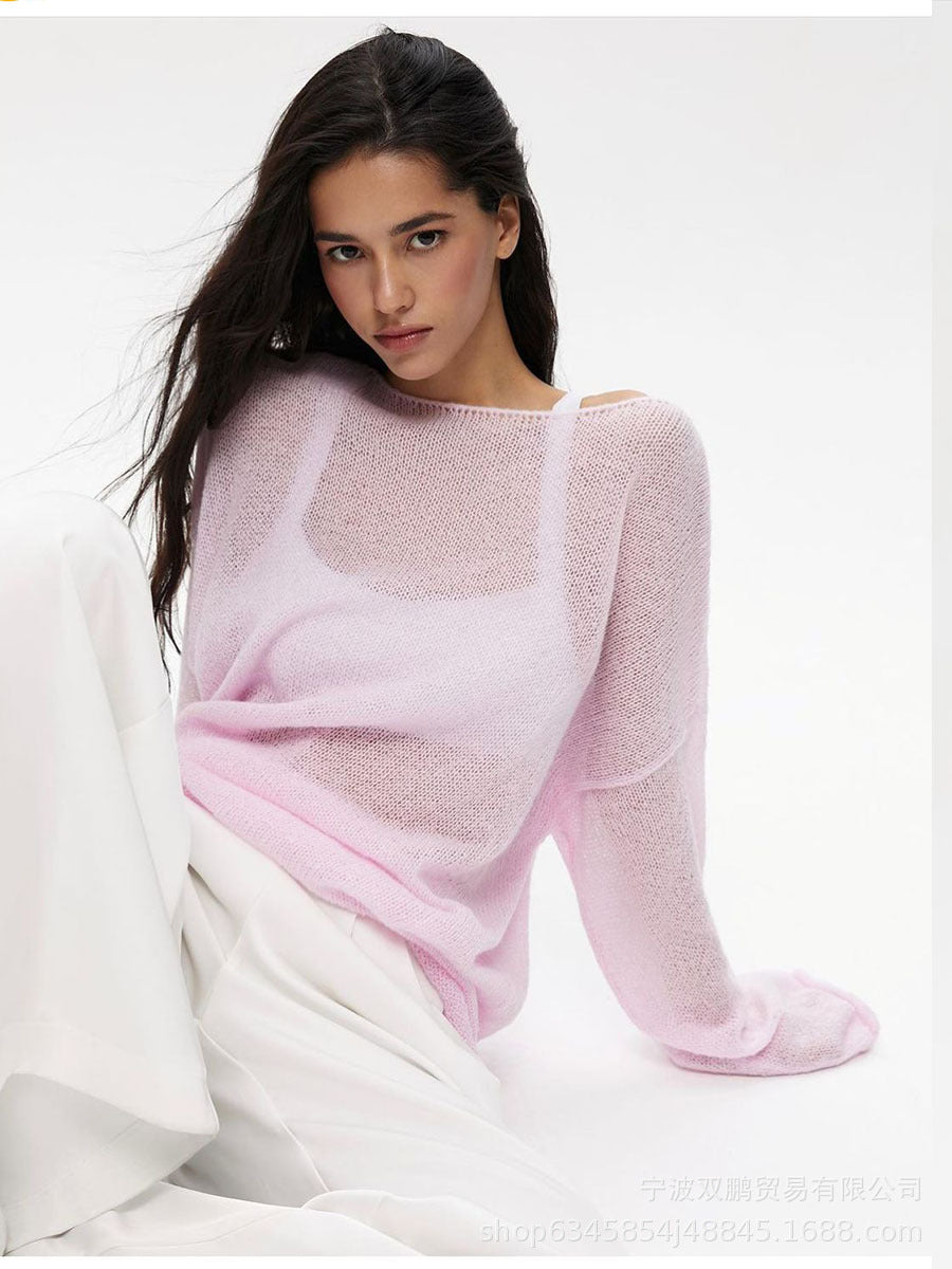 Womens Cut Out Knitted Sweater