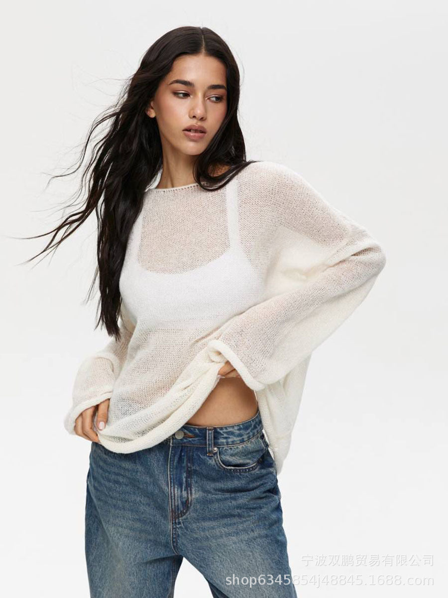 Womens Cut Out Knitted Sweater
