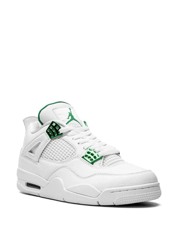 Air 4 Retro White Oreo Sneaker- Green Tag