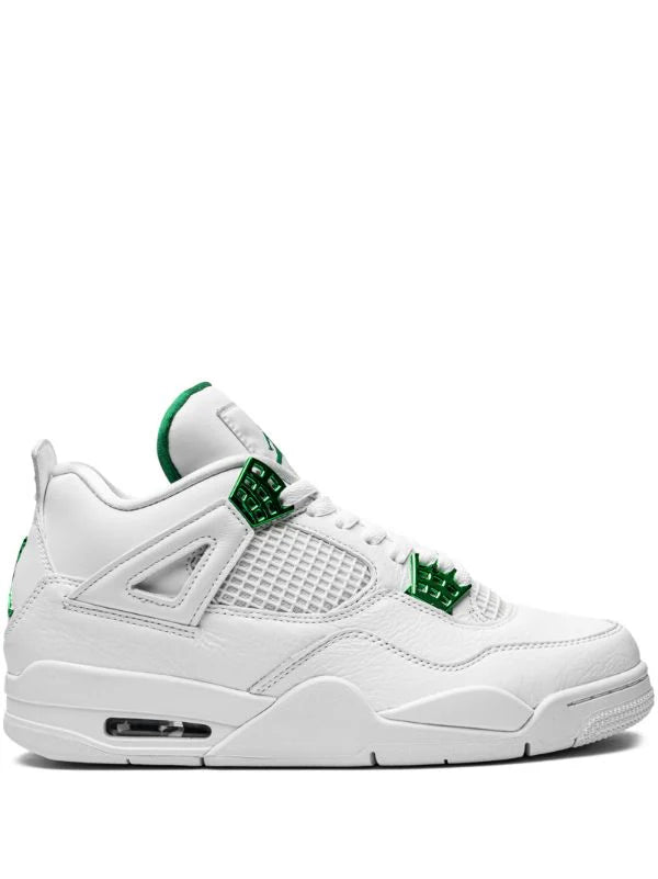 Air 4 Retro White Oreo Sneaker- Green Tag