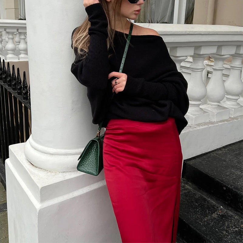 Solid Color Crewneck Pullover Sweater