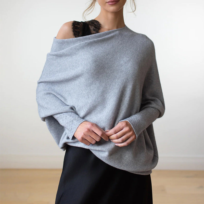 Solid Color Crewneck Pullover Sweater