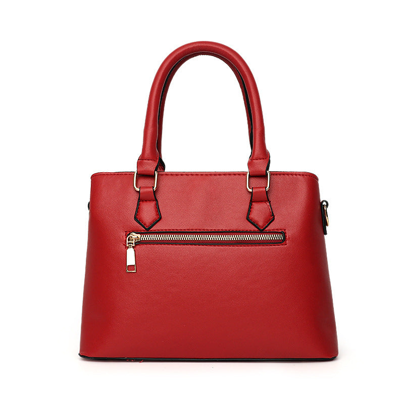 Simple Large Capacity PU Messenger Bag